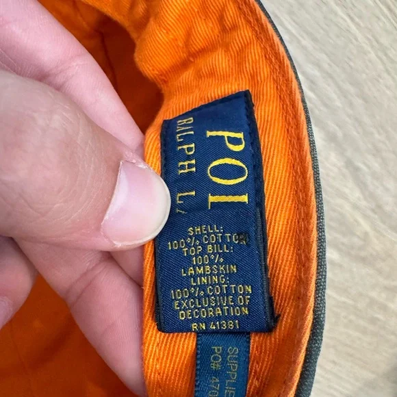 Ralph Lauren Polo Country Green and Brown Camo oilcloth cap